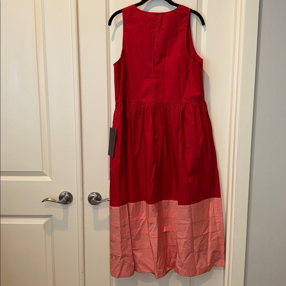 Tuckernuck Poppy and Coral Colorblock Cotton Elsie Dress in Large - Picture 12 of 14